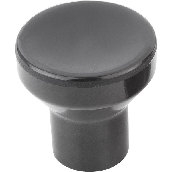 Kipp Mushroom Knob Size:1 D=M04, D1=21, Thermoset Black Polished, Comp:Brass Bright K1286.104 - main